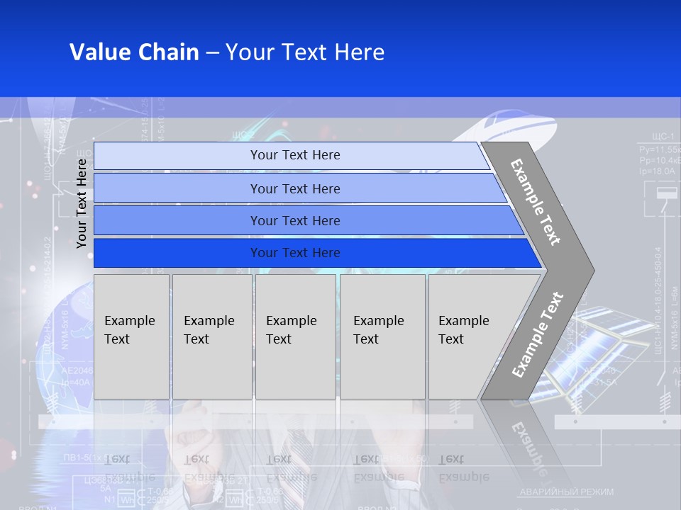 A Man In A Business Suit Is Pointing At Something PowerPoint Template