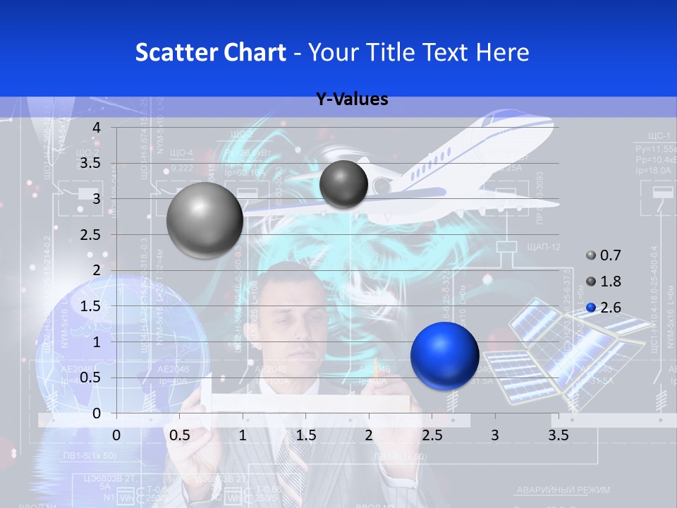 A Man In A Business Suit Is Pointing At Something PowerPoint Template