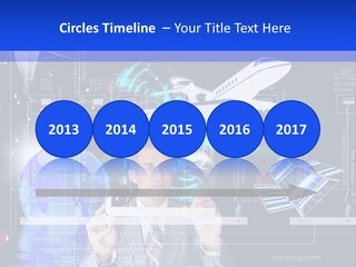 A Man In A Business Suit Is Pointing At Something PowerPoint Template