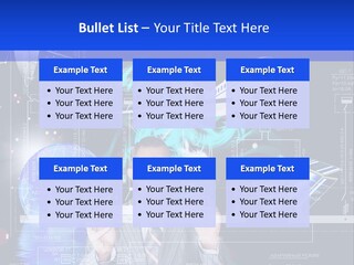 A Man In A Business Suit Is Pointing At Something PowerPoint Template