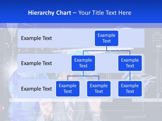 A Man In A Business Suit Is Pointing At Something PowerPoint Template