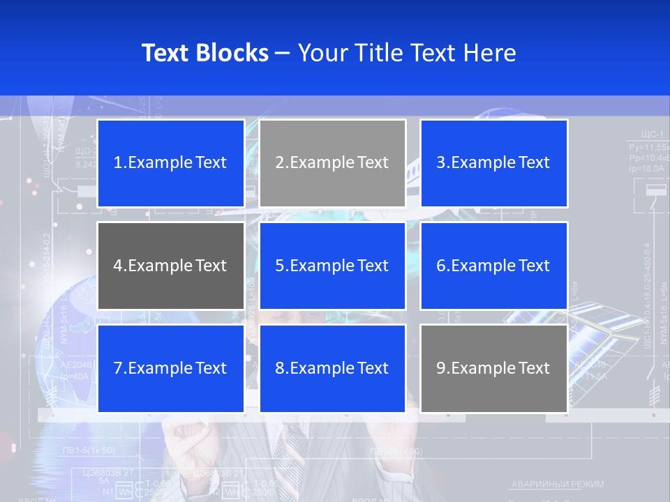 A Man In A Business Suit Is Pointing At Something PowerPoint Template