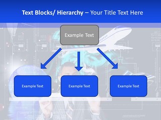 A Man In A Business Suit Is Pointing At Something PowerPoint Template