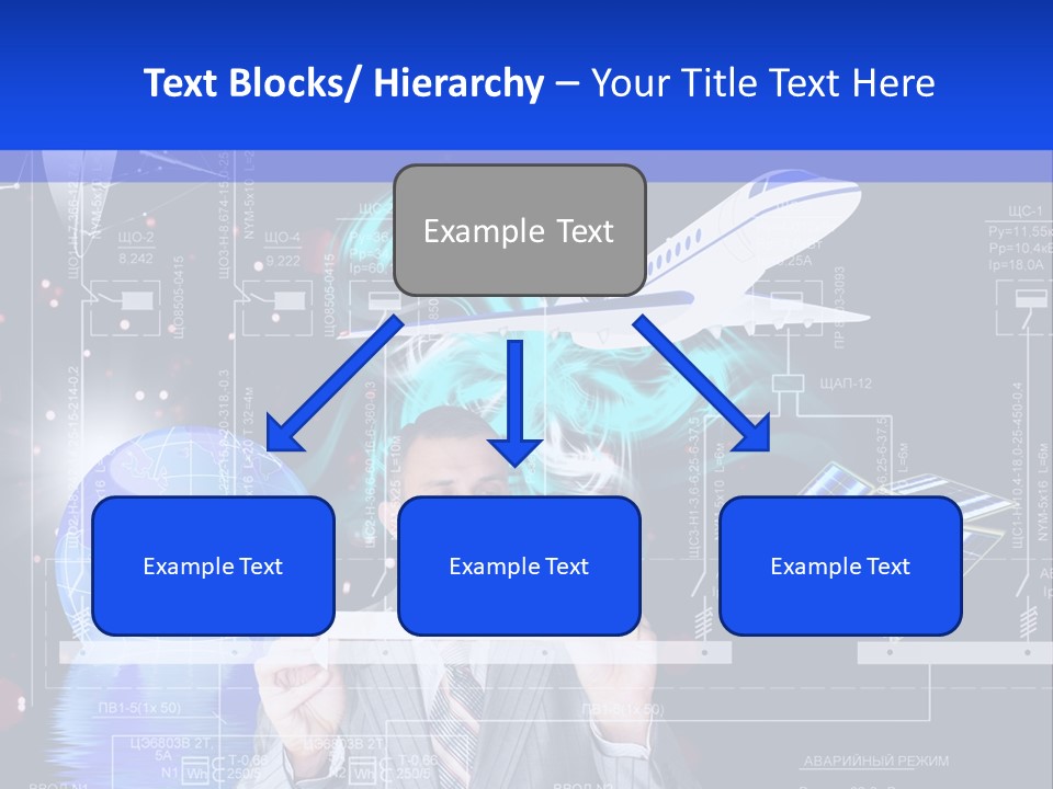 A Man In A Business Suit Is Pointing At Something PowerPoint Template