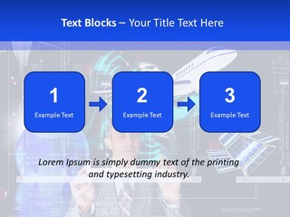A Man In A Business Suit Is Pointing At Something PowerPoint Template