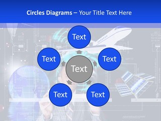 A Man In A Business Suit Is Pointing At Something PowerPoint Template