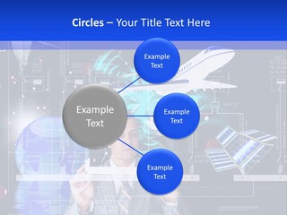 A Man In A Business Suit Is Pointing At Something PowerPoint Template