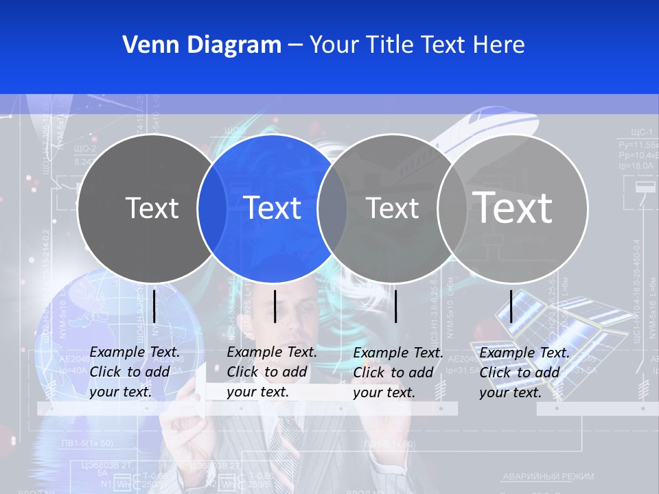 A Man In A Business Suit Is Pointing At Something PowerPoint Template