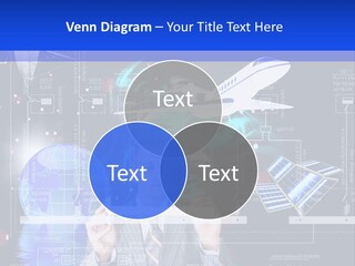 A Man In A Business Suit Is Pointing At Something PowerPoint Template