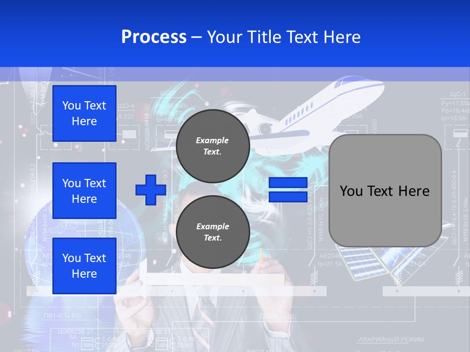 A Man In A Business Suit Is Pointing At Something PowerPoint Template