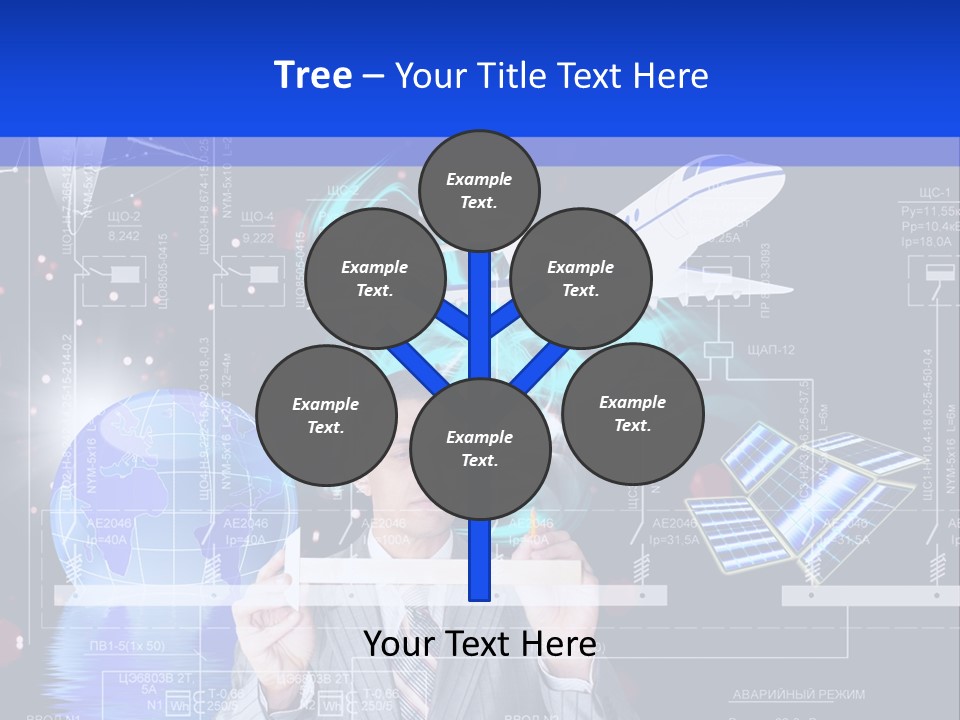 A Man In A Business Suit Is Pointing At Something PowerPoint Template