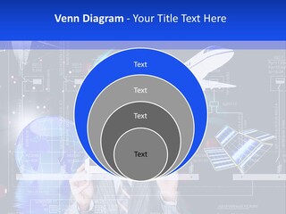 A Man In A Business Suit Is Pointing At Something PowerPoint Template