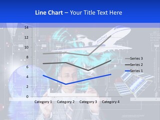 A Man In A Business Suit Is Pointing At Something PowerPoint Template