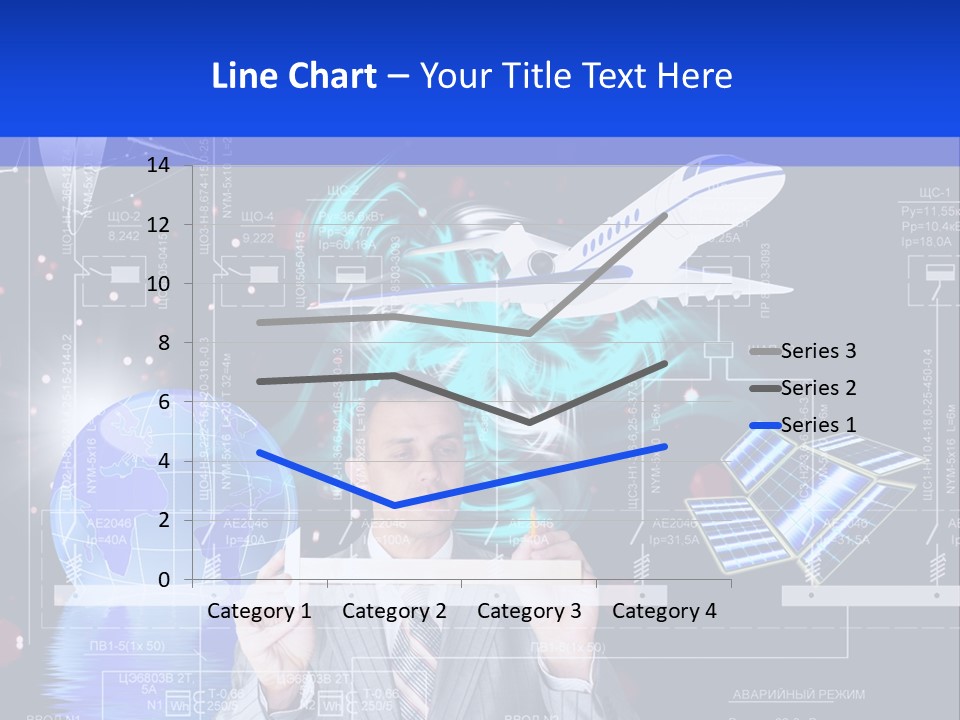 A Man In A Business Suit Is Pointing At Something PowerPoint Template