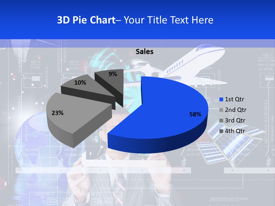 A Man In A Business Suit Is Pointing At Something PowerPoint Template