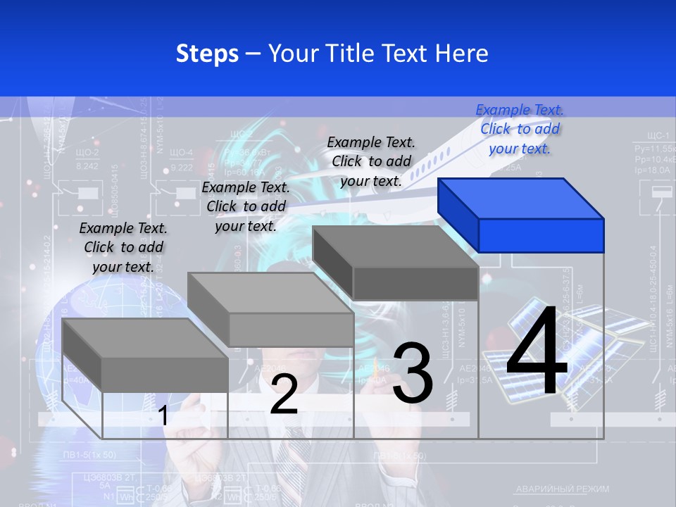 A Man In A Business Suit Is Pointing At Something PowerPoint Template
