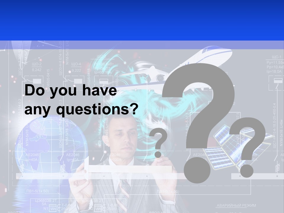 A Man In A Business Suit Is Pointing At Something PowerPoint Template