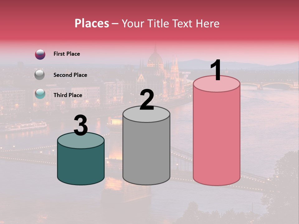 A Bridge Over A River With A City In The Background PowerPoint Template