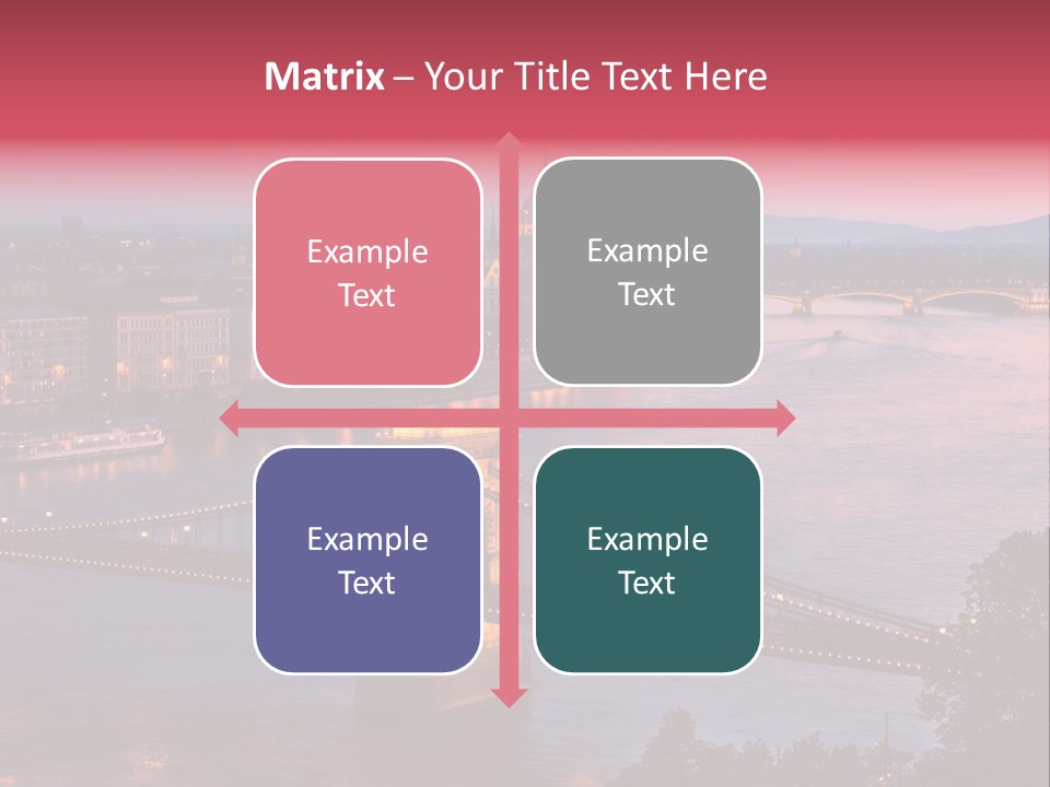 A Bridge Over A River With A City In The Background PowerPoint Template