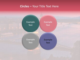 A Bridge Over A River With A City In The Background PowerPoint Template