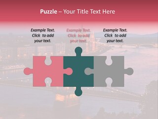 A Bridge Over A River With A City In The Background PowerPoint Template