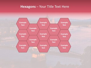 A Bridge Over A River With A City In The Background PowerPoint Template