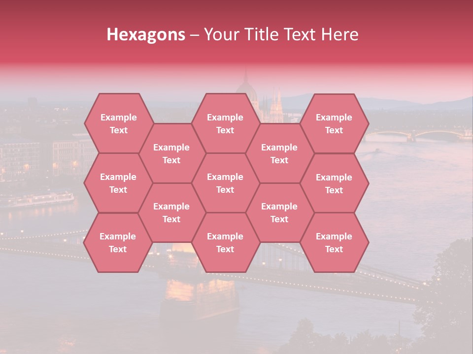 A Bridge Over A River With A City In The Background PowerPoint Template
