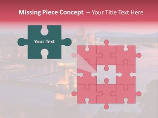 A Bridge Over A River With A City In The Background PowerPoint Template