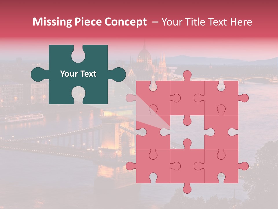 A Bridge Over A River With A City In The Background PowerPoint Template