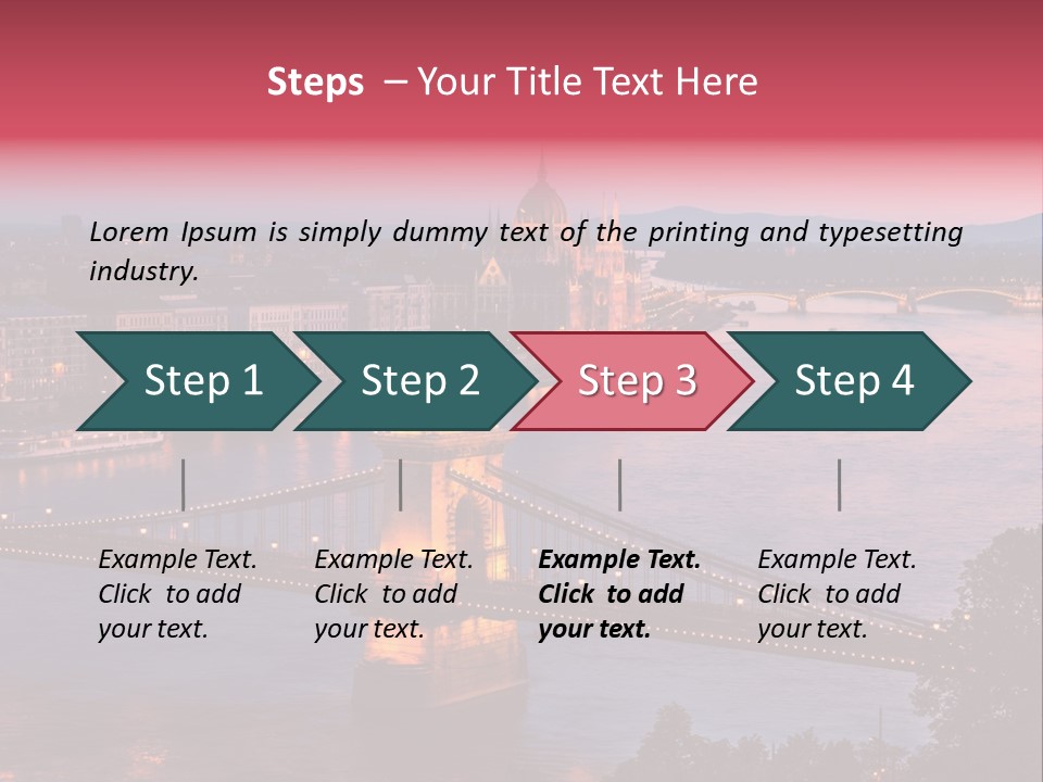 A Bridge Over A River With A City In The Background PowerPoint Template