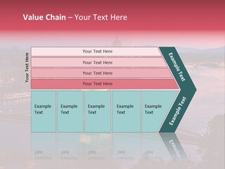A Bridge Over A River With A City In The Background PowerPoint Template