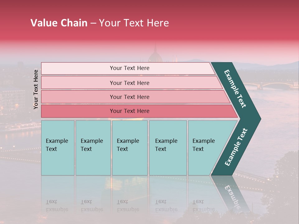 A Bridge Over A River With A City In The Background PowerPoint Template