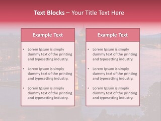 A Bridge Over A River With A City In The Background PowerPoint Template