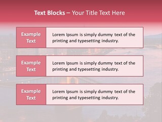 A Bridge Over A River With A City In The Background PowerPoint Template