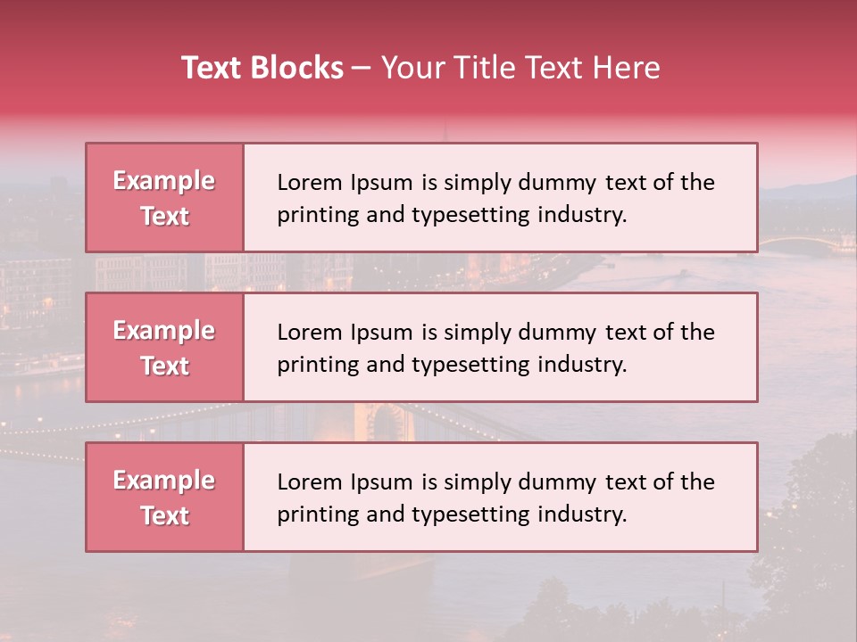 A Bridge Over A River With A City In The Background PowerPoint Template