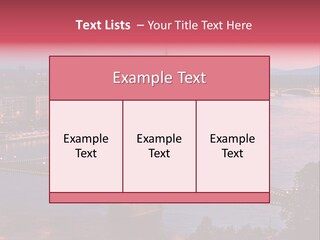 A Bridge Over A River With A City In The Background PowerPoint Template