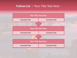 A Bridge Over A River With A City In The Background PowerPoint Template