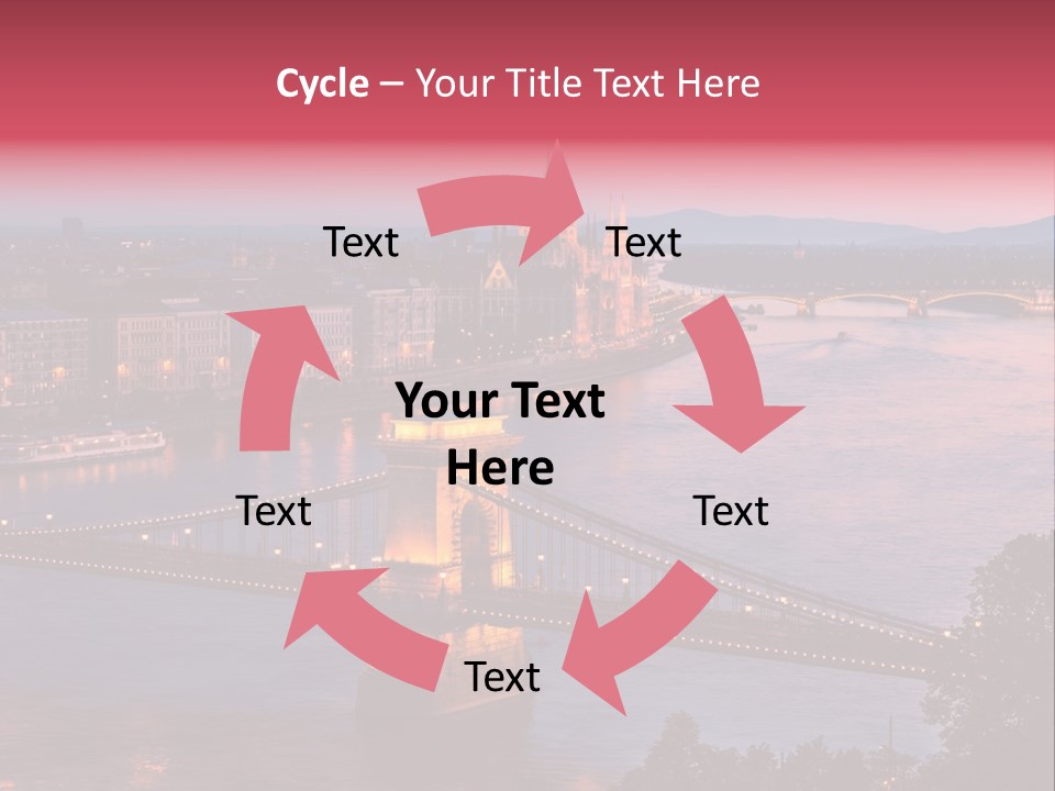 A Bridge Over A River With A City In The Background PowerPoint Template