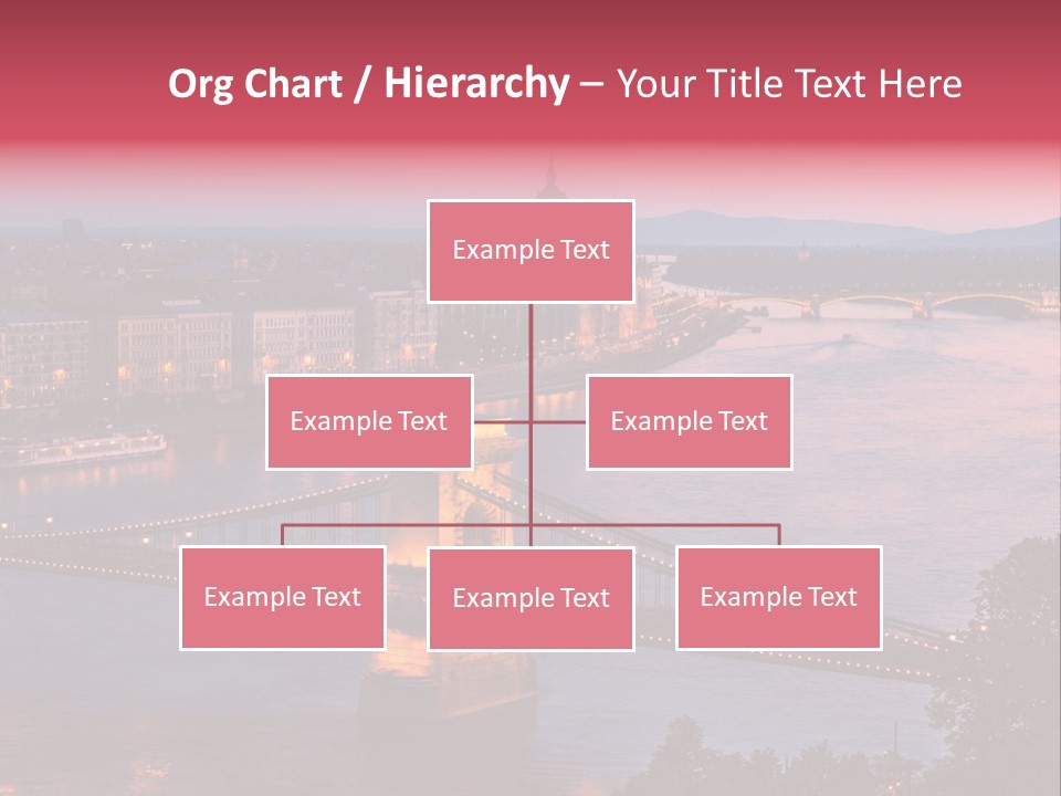 A Bridge Over A River With A City In The Background PowerPoint Template