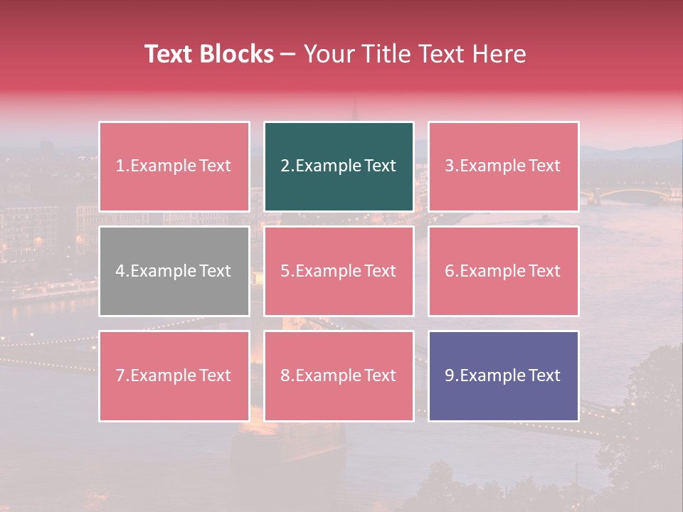 A Bridge Over A River With A City In The Background PowerPoint Template