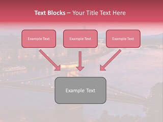 A Bridge Over A River With A City In The Background PowerPoint Template