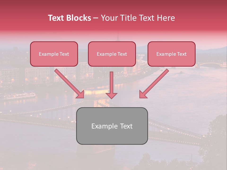 A Bridge Over A River With A City In The Background PowerPoint Template