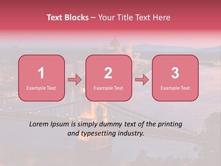 A Bridge Over A River With A City In The Background PowerPoint Template