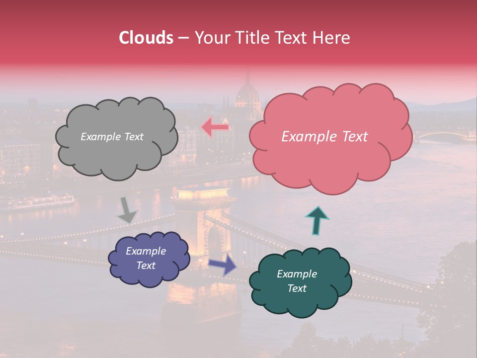 A Bridge Over A River With A City In The Background PowerPoint Template