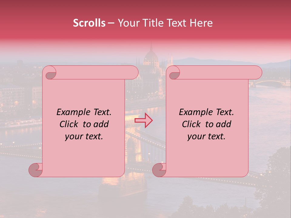 A Bridge Over A River With A City In The Background PowerPoint Template