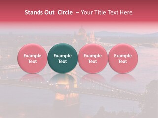 A Bridge Over A River With A City In The Background PowerPoint Template