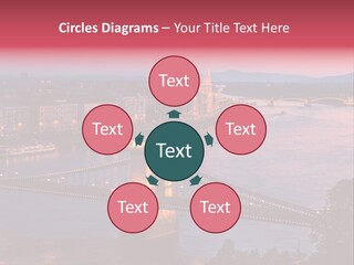 A Bridge Over A River With A City In The Background PowerPoint Template