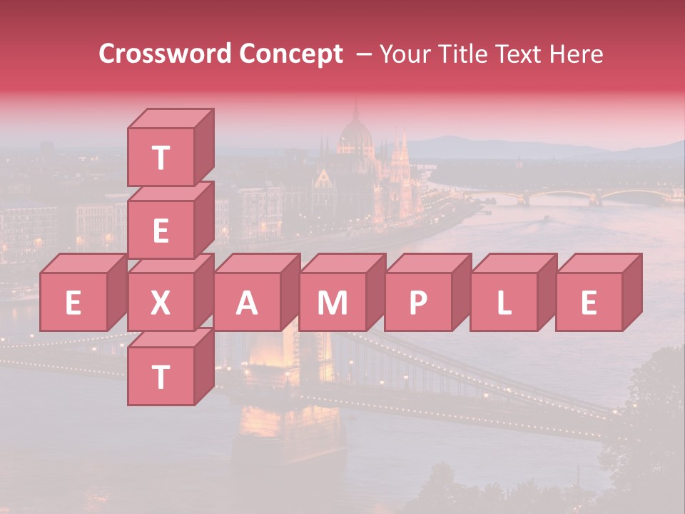 A Bridge Over A River With A City In The Background PowerPoint Template