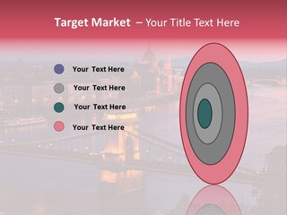 A Bridge Over A River With A City In The Background PowerPoint Template