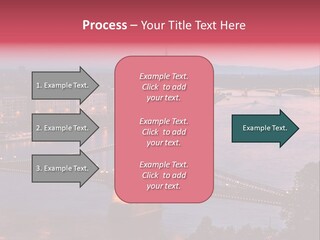 A Bridge Over A River With A City In The Background PowerPoint Template